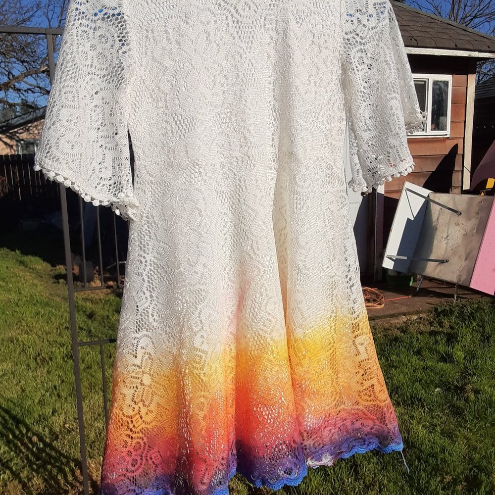 Sunset Airbrushed Dress